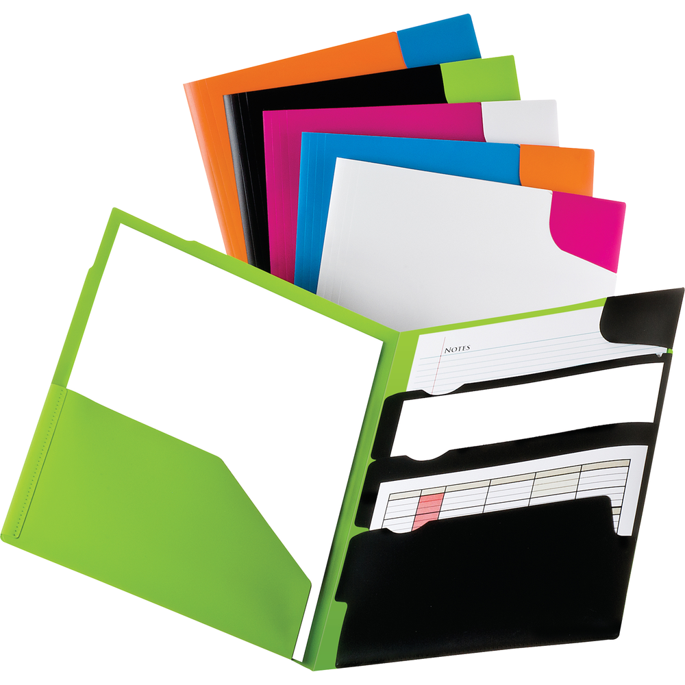 Oxford Divide-It-Up Twisted Twin Pocket Poly Portfolio