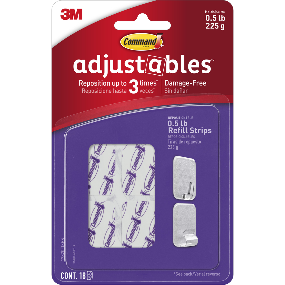 Command Adjustable Refill Strips