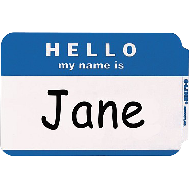 Self-Adhesive Name Badge