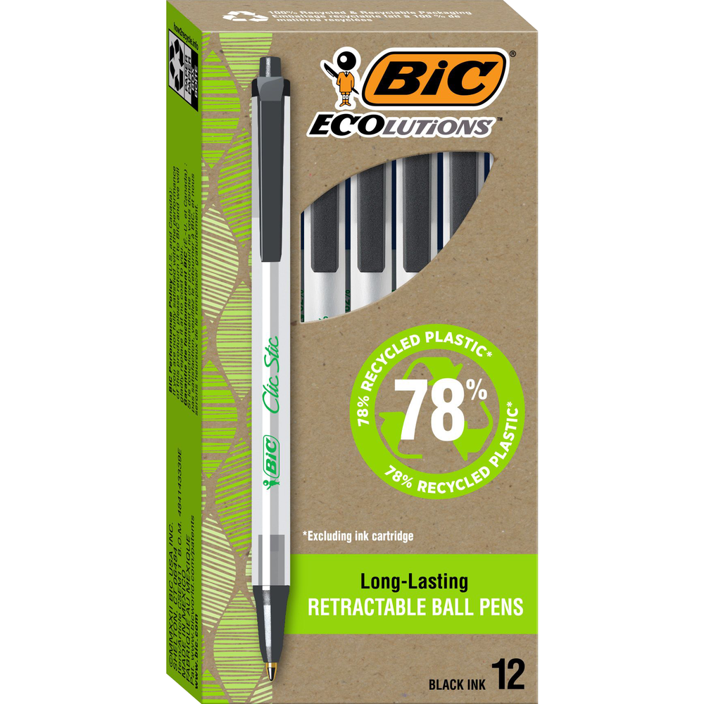 ECOlutions Recycled Clic Stic Retractable Ballpoint Pen