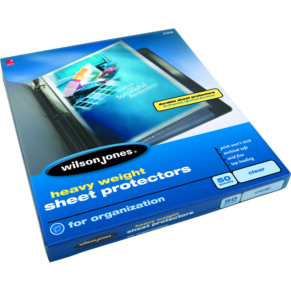 Wilson Jones Top Loading Sheet Protectors