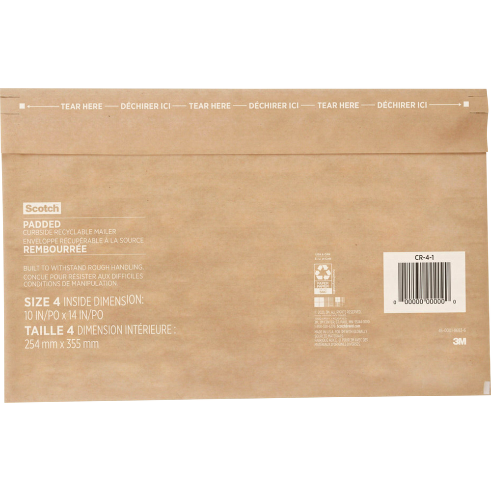 Scotch Curbside Recyclable Padded Mailer
