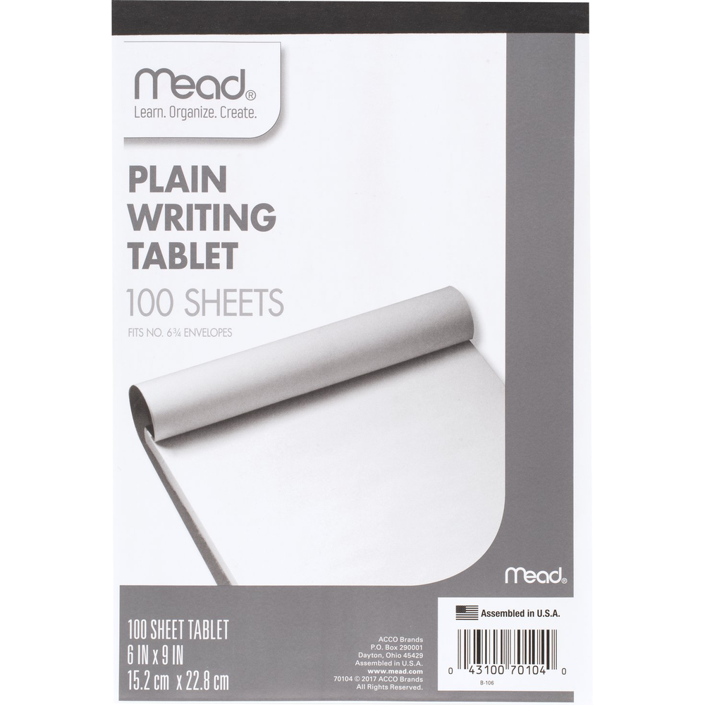 Mead Plain Writing Tablet