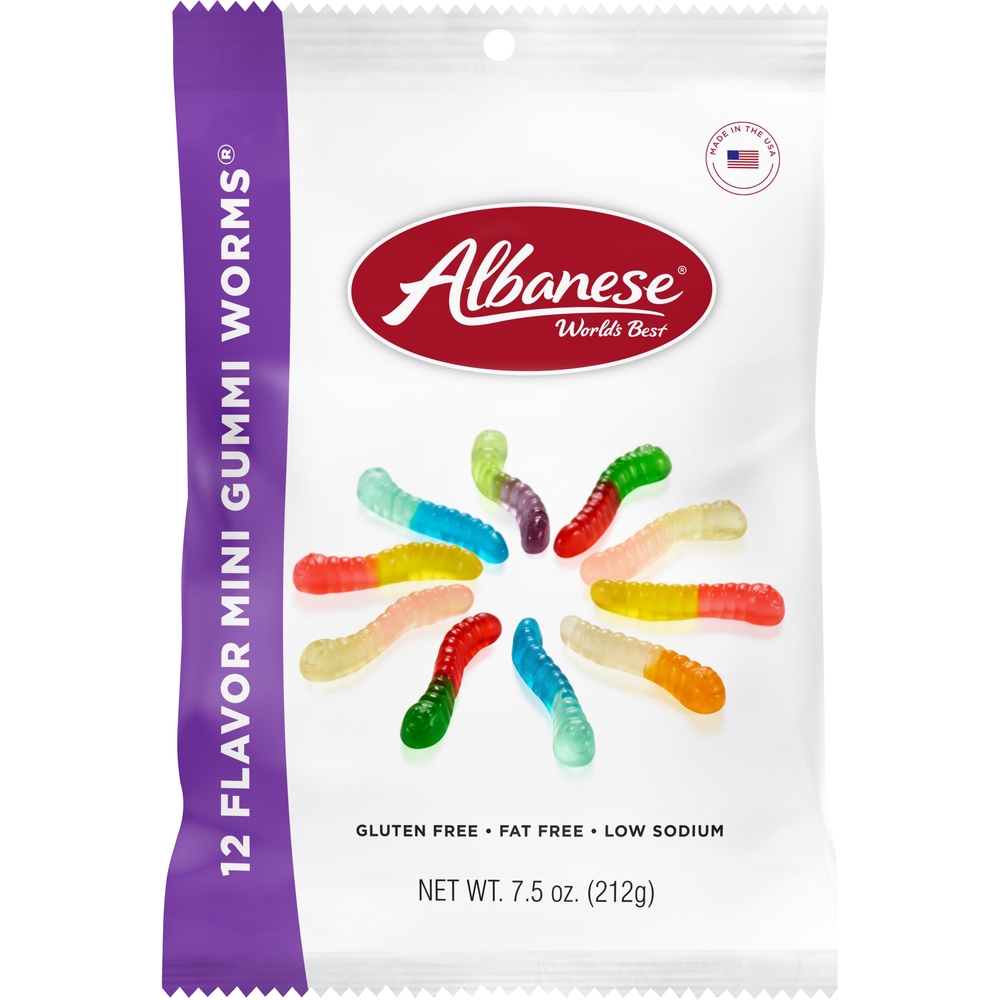 World's Best 12 Flavor Mini Gummi Worms