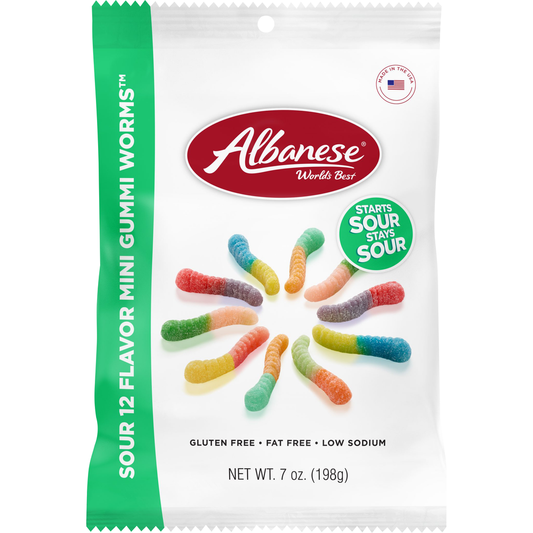 World's Best Sour 12 Flavor Mini Gummi Worms