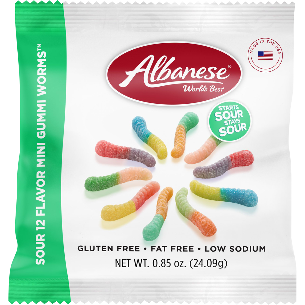 World's Best Sour 12 Flavor Mini Gummi Worms