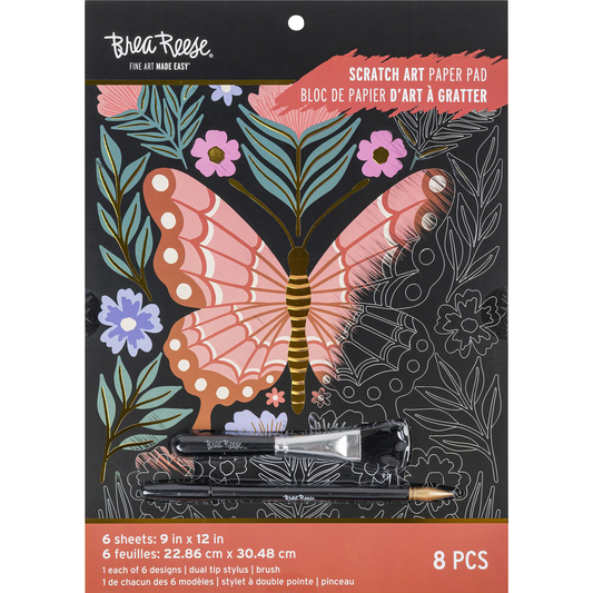 Butterfly Scratch Art Paper Pad