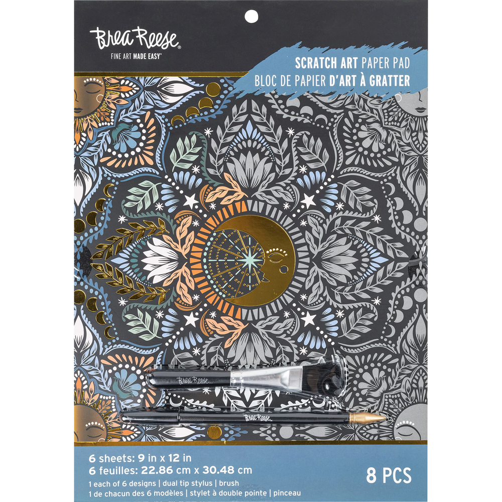 Moon & Sun Scratch Art Paper Pad