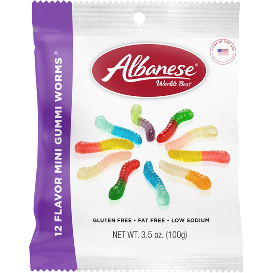 World's Best 12 Flavor Mini Gummi Worms