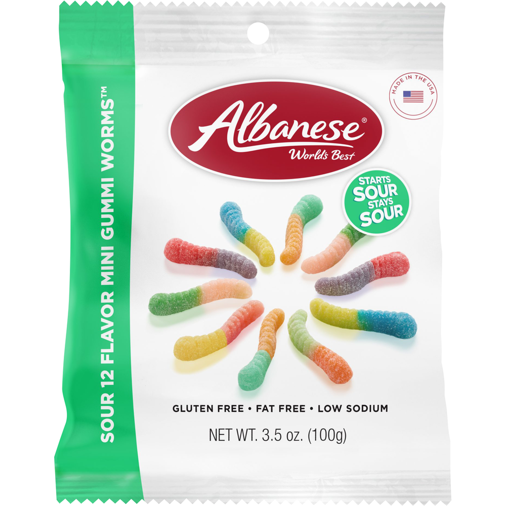 World's Best Sour 12 Flavor Gummi Worms