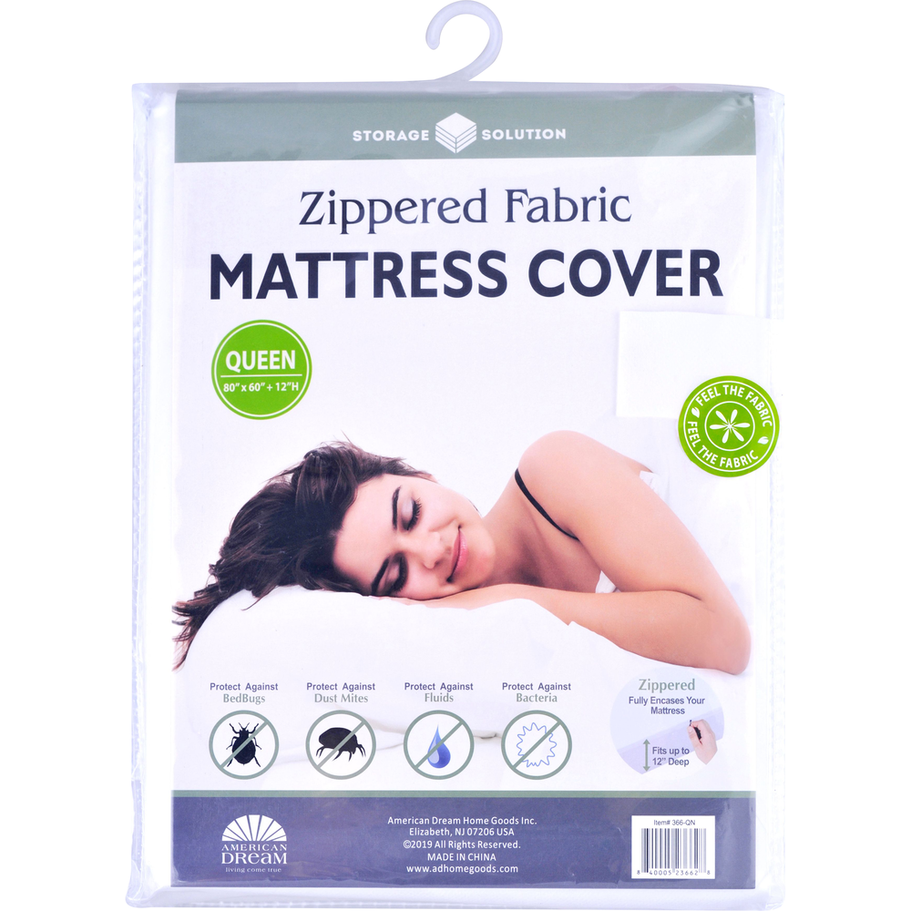 Queen Fabric Mattress Cover with Zipper