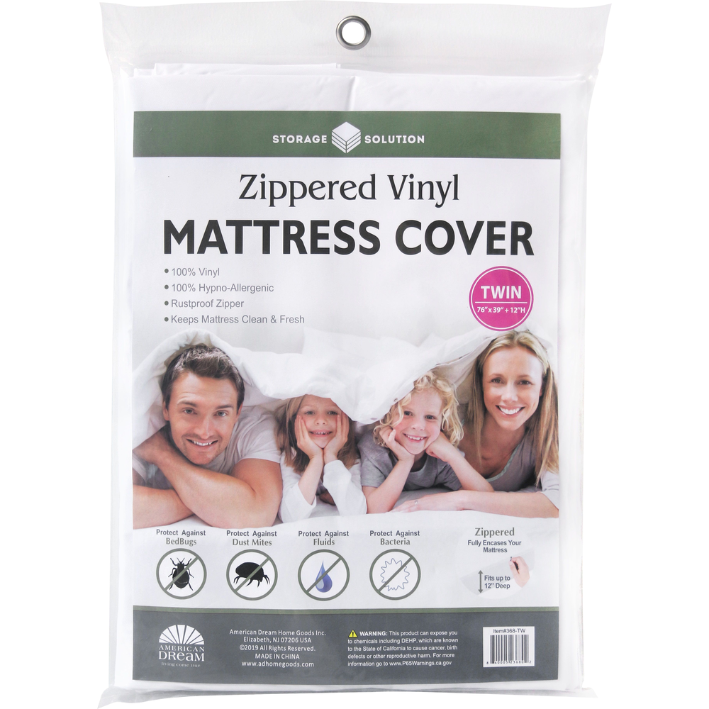 Twin PVC Mattress Cover with Zipper
