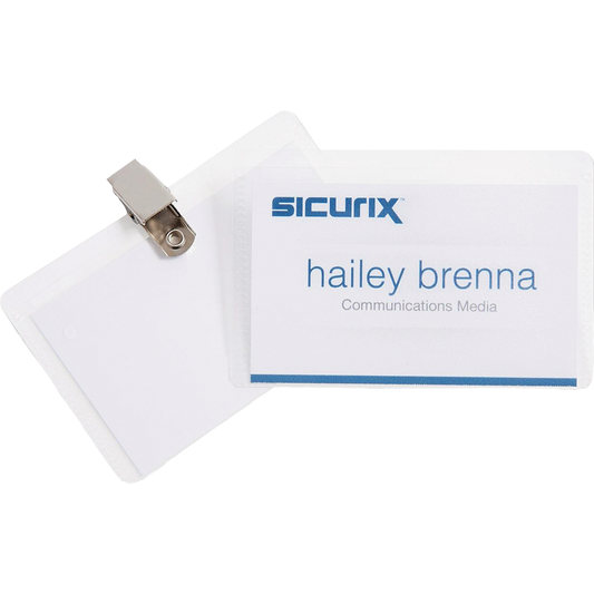 SICURIX Printable Clip Style Name Badge Kit