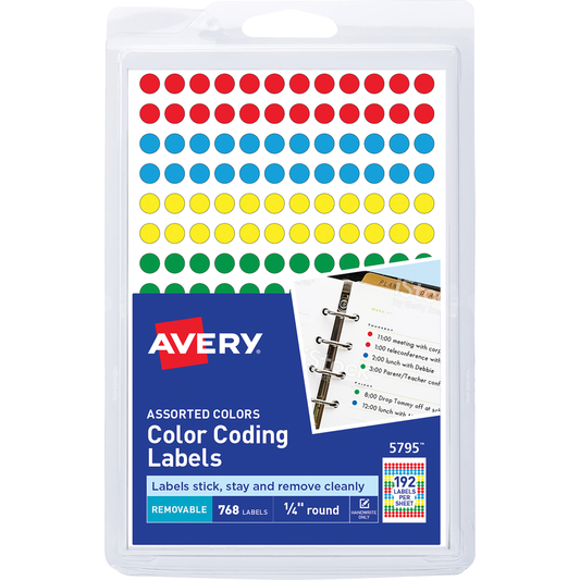 Round Color Coding Labels