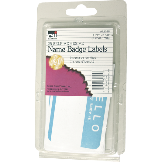 Self-Adhesive Name Badge