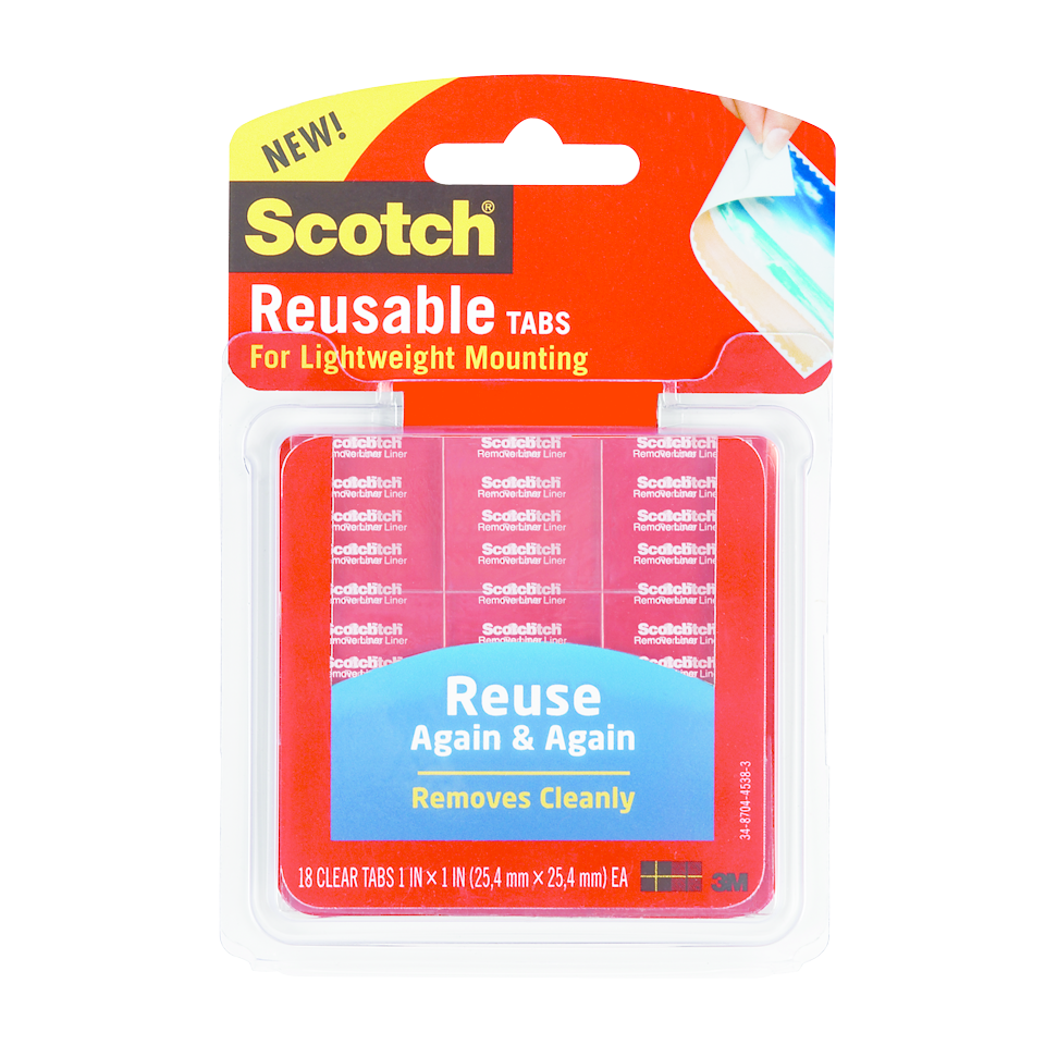 Scotch Restickable Tabs for Mounting