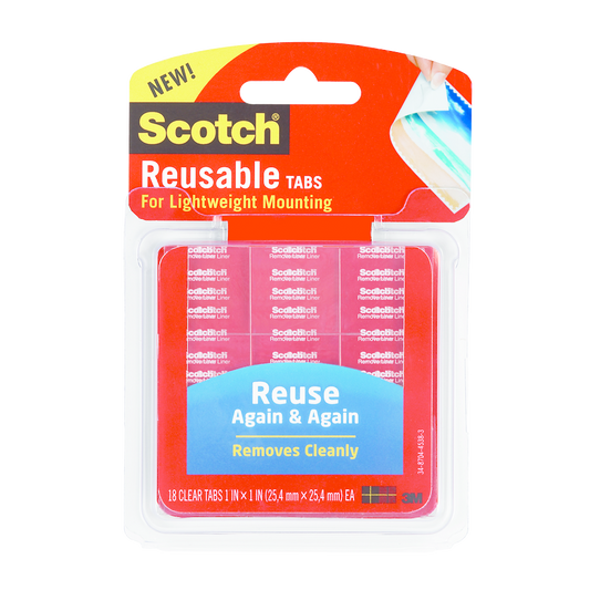 Scotch Restickable Tabs for Mounting