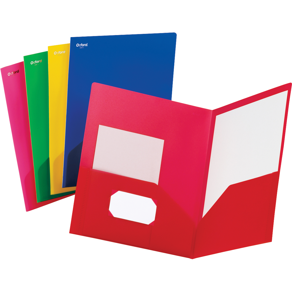 Oxford Translucent Twin Pocket Poly Folder