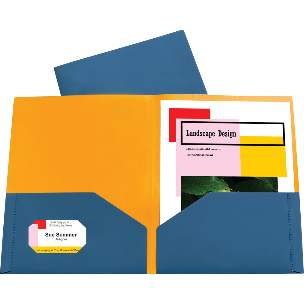 Two-Tone 2-Pocket Poly Portfolio