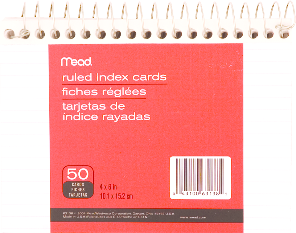 Wirebound Index Card