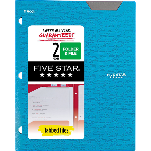 Five Star Stay-Put Folder & File Plastic Folder