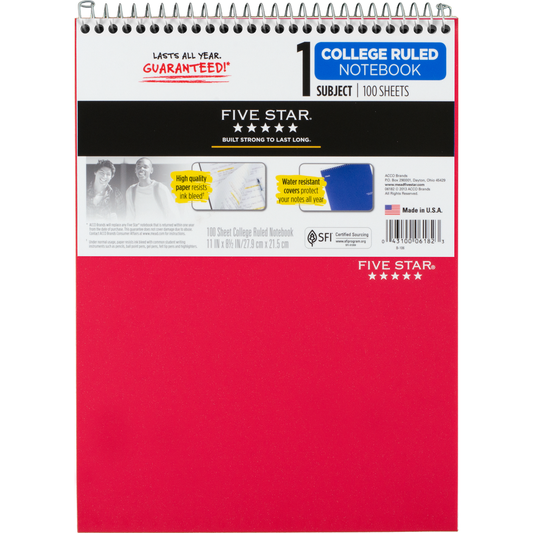 Five Star Wirebound Notebook