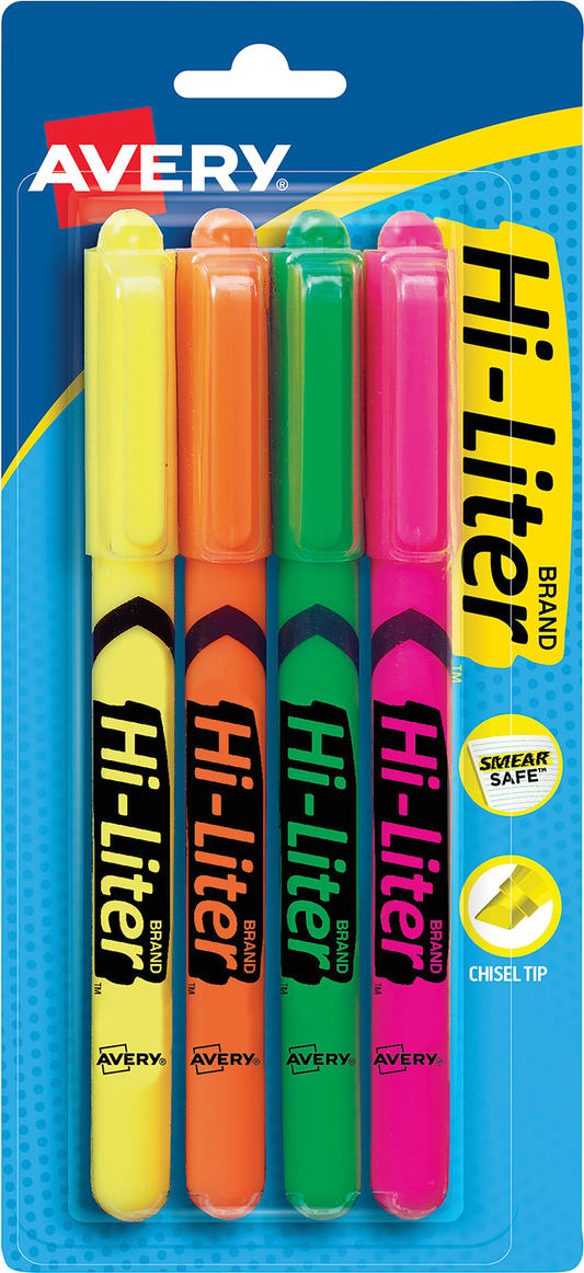 HI-LITER Pen Style Fluorescent Highlighter