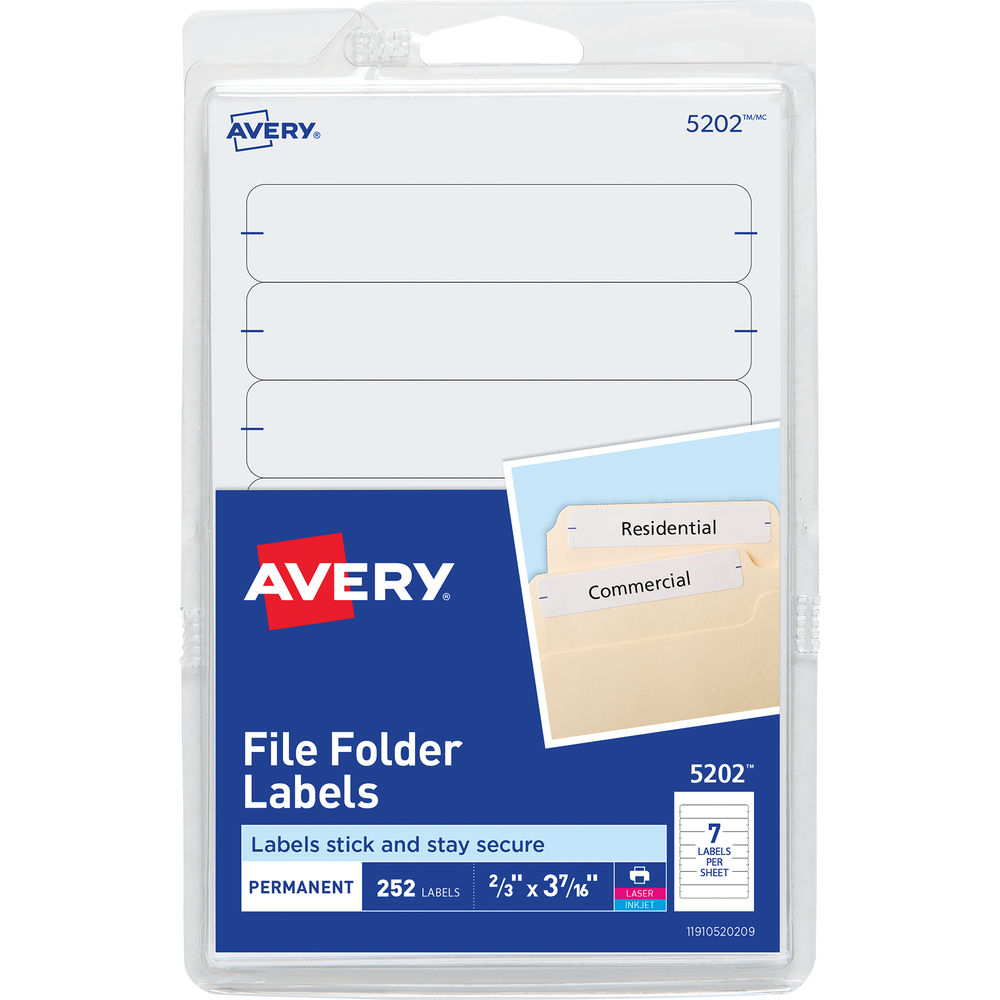 Print or Write File Folder Label
