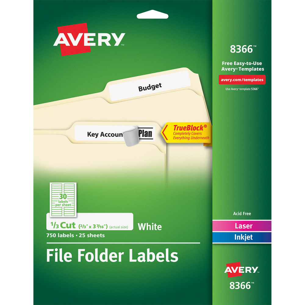 Print or Write File Folder Label