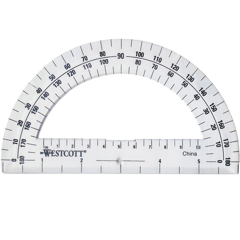 PROTRACTOR 6IN 180 DEGREE CLEAR