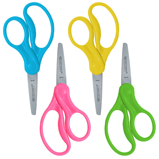 5IN KIDS SCISSORS POINTED 2PK HARD