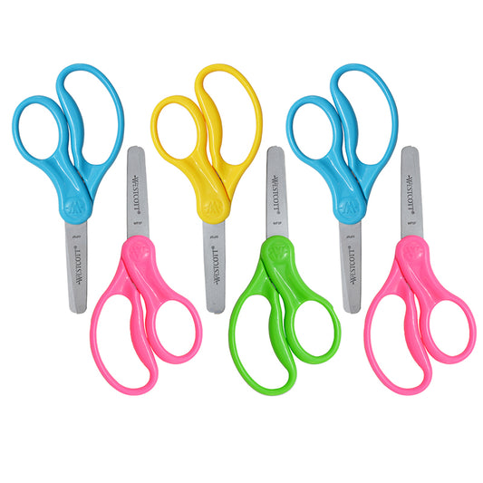 (3 PK) 5IN KIDS SCISSORS BLUNT 2PK