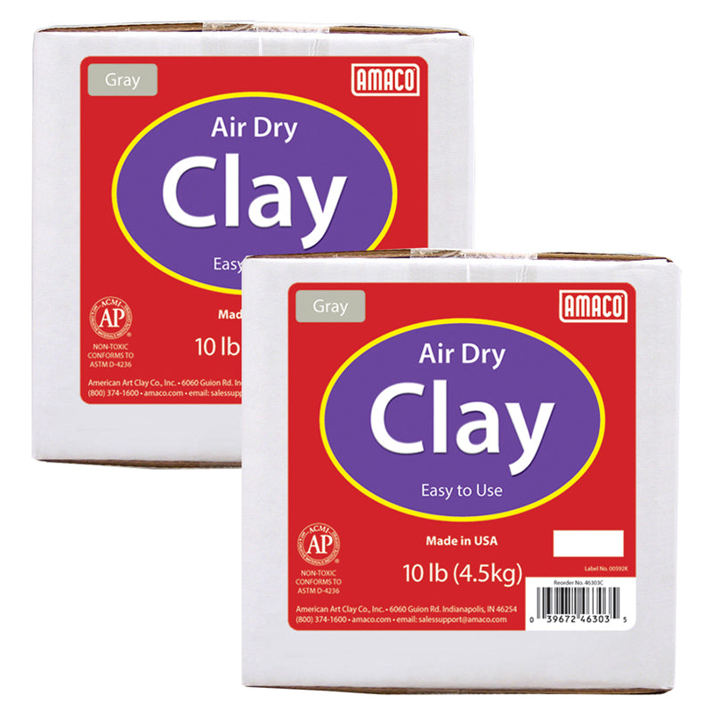 (2 EA) GRAY AIR DRY CLAY