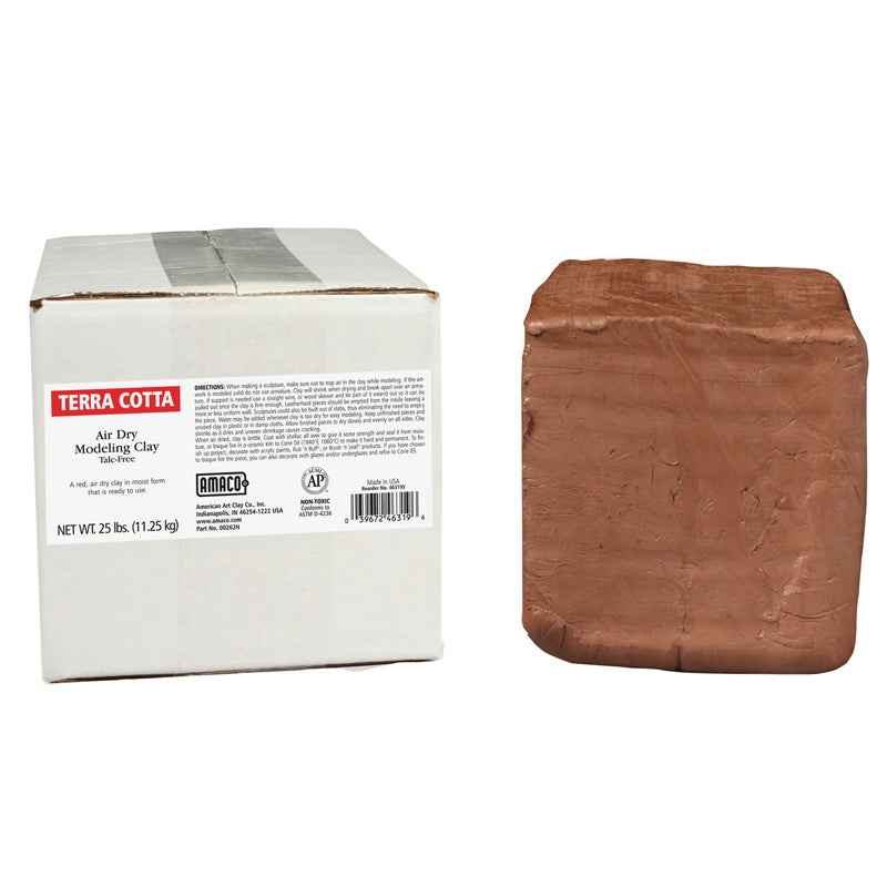 AMACO AIR DRY CLAY TERRA COTTA 25LB