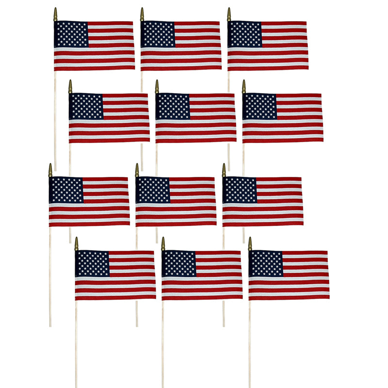 (12 EA) AMERICAN FLAG 8 X 12