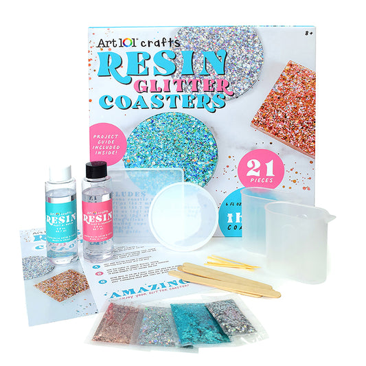 RESIN GLITTER COASTERS KIT