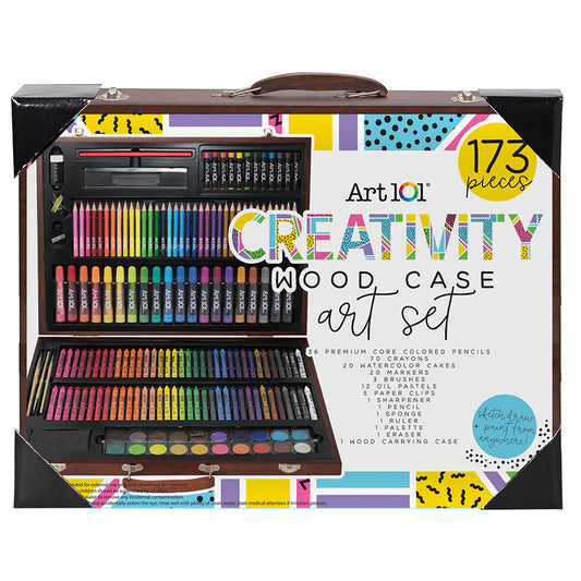 CREATIVITY WOOD CASE ART SET