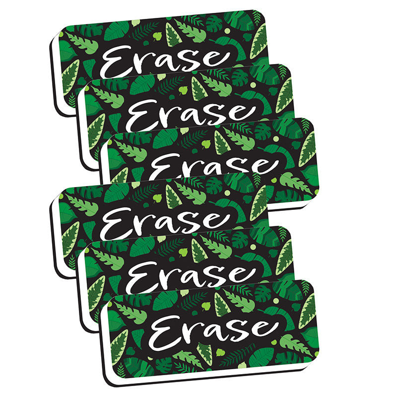 (6 EA) MAGNETIC ERASER GREENERY