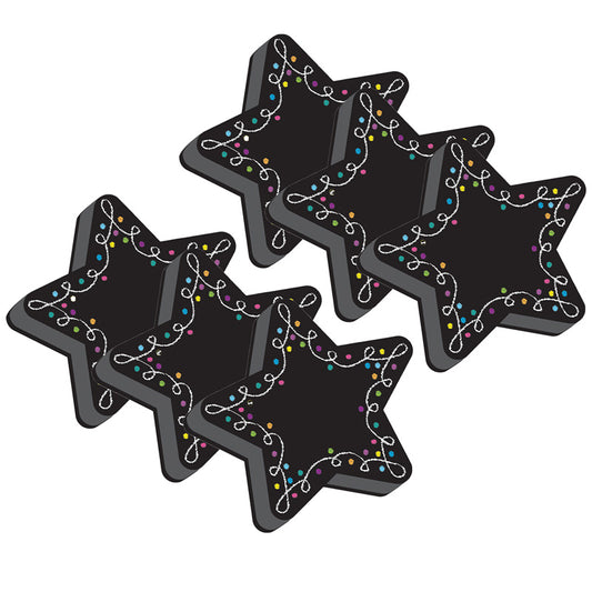 (6 EA) MAGNETIC ERASERS STAR CHALK