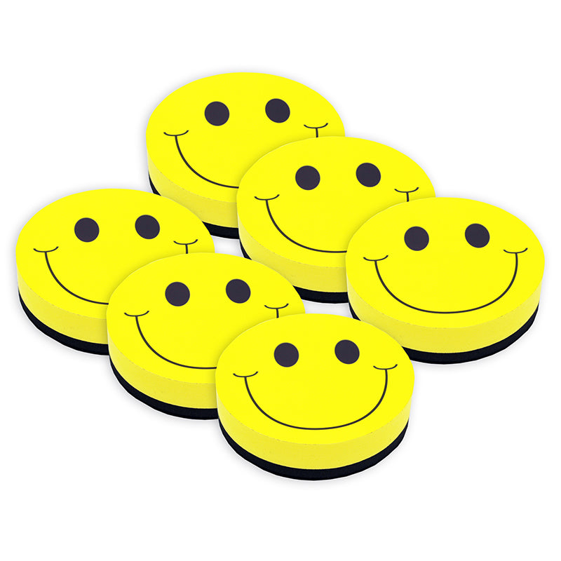 (6 EA) MAGNET ERASER SMILE FACE