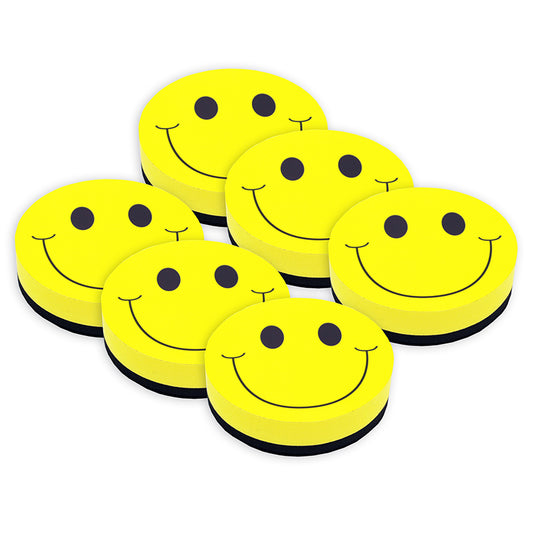 (6 EA) MAGNET ERASER SMILE FACE