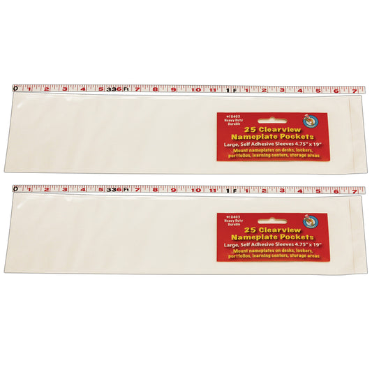 (2 PK) LARGE NAME PLATE POCKET