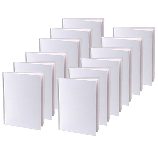 (12 EA) WHITE HARDCOVER BLANK BOOK