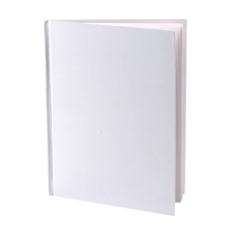 WHITE HARDCOVER BLANK BOOK