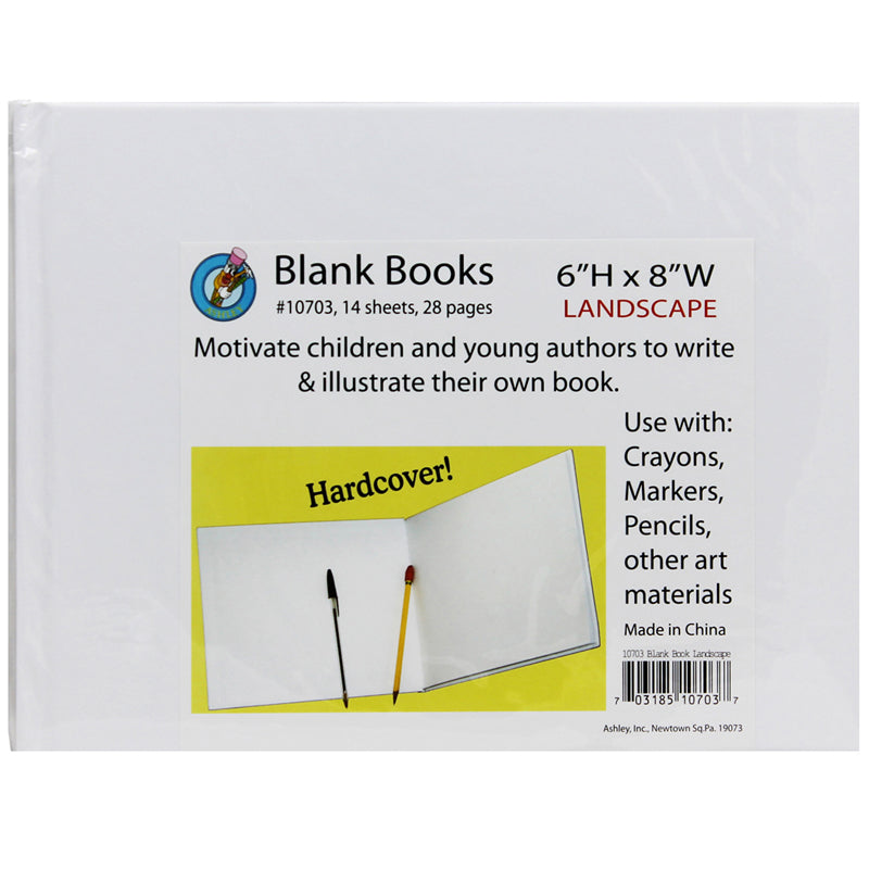 WHITE HARDCOVER BLANK BOOK