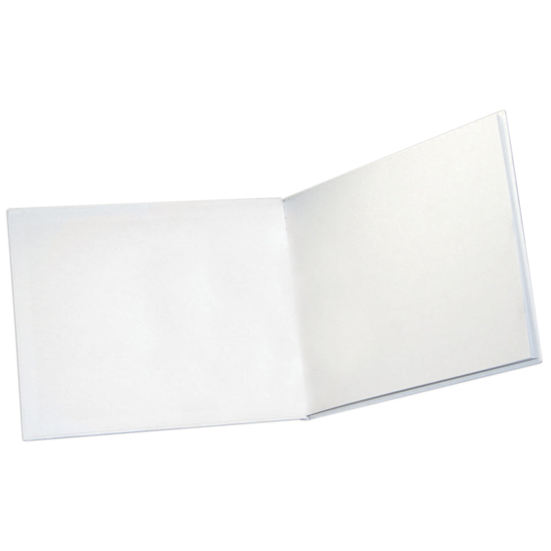 (6 EA) WHITE HARDCOVER BLANK BOOK