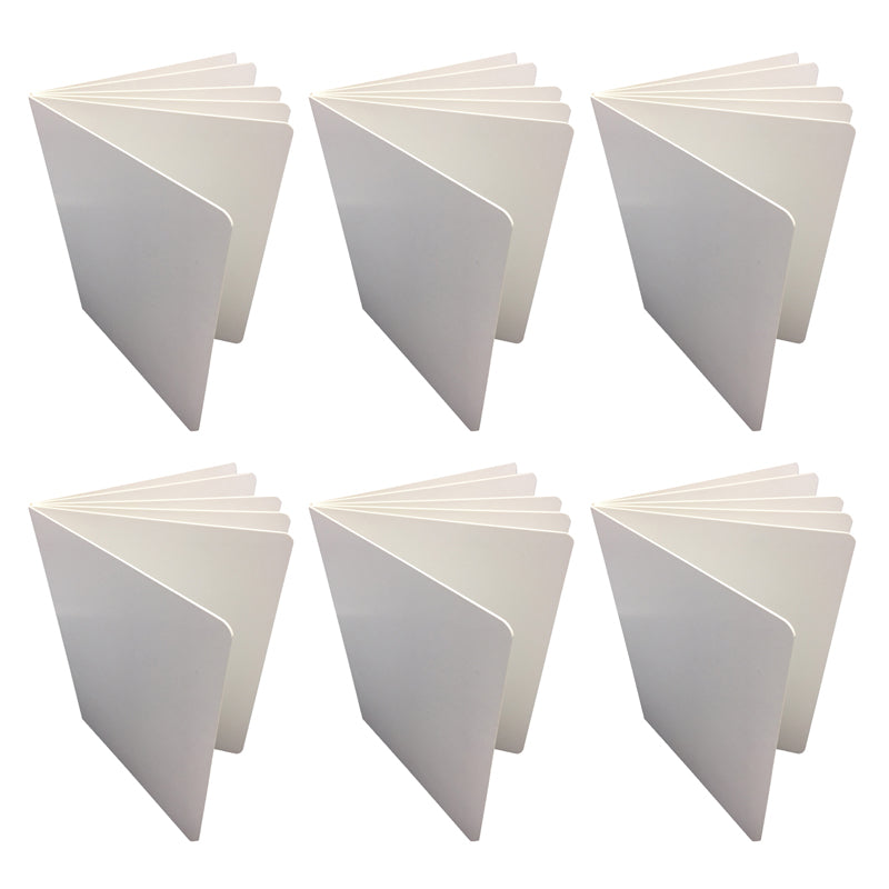 (6 EA) WHITE HARDCOVER BLANK BOOK