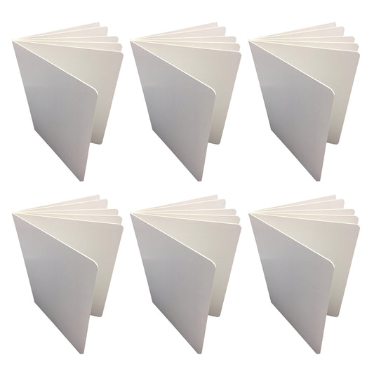 (6 EA) WHITE HARDCOVER BLANK BOOK