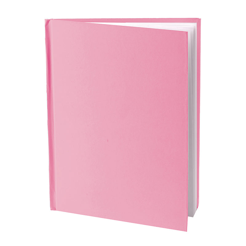 PINK BLANK HARDCOVER BOOK 8X6IN