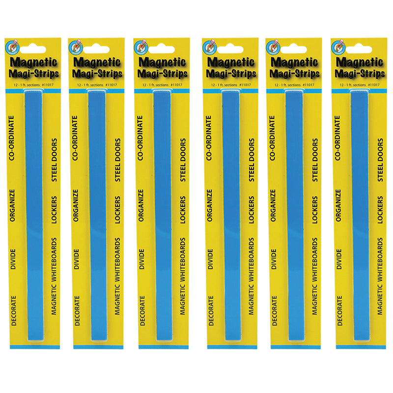 (6 PK) MAGNETIC MAGI-STRIPS BLUE